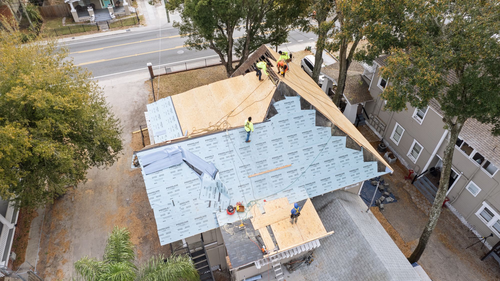 Metal roof replacement on a historic building in Tampa, FL by Primmer Roofing