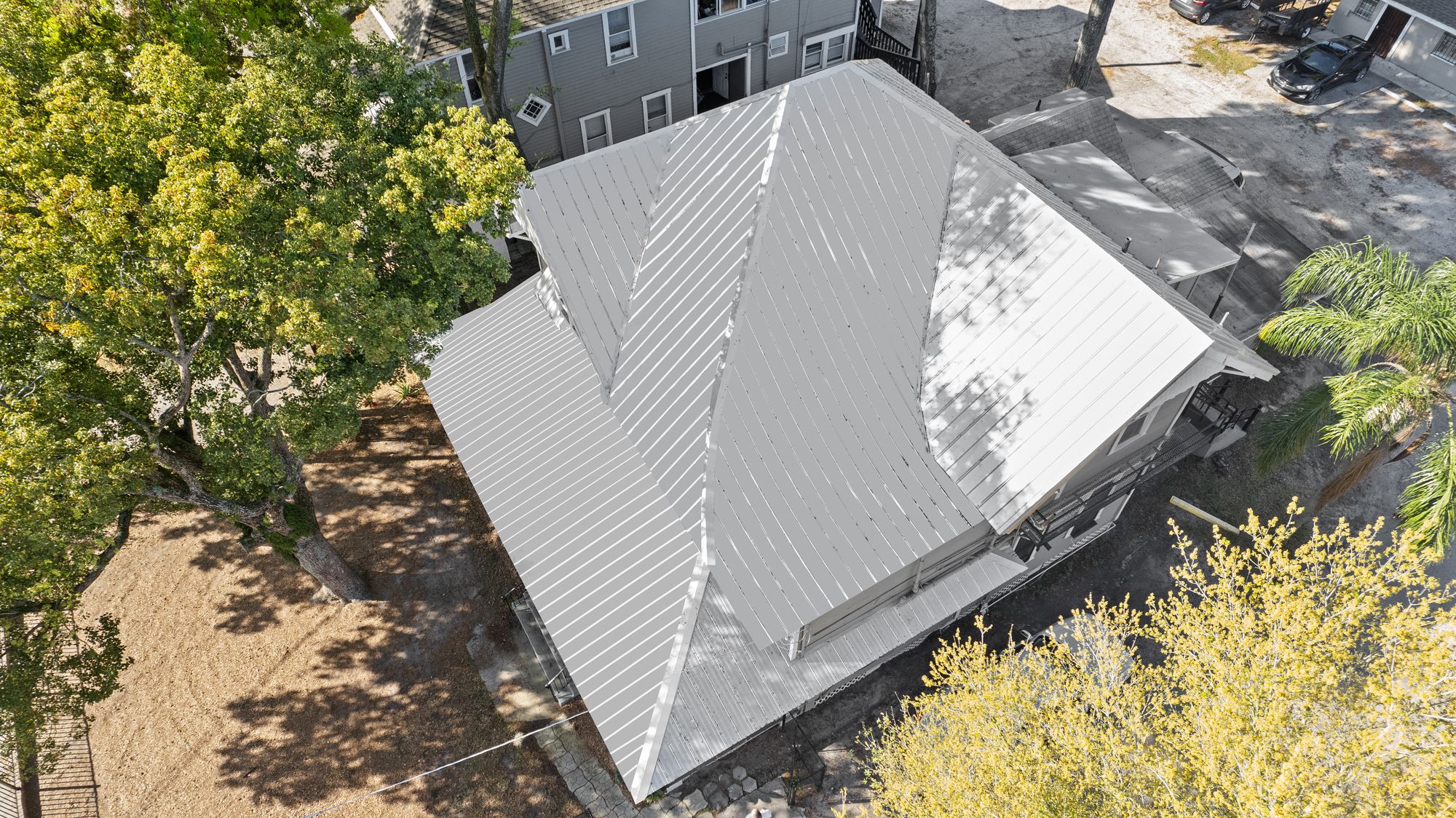 Metal roof replacement on a historic building in Tampa, FL by Primmer Roofing