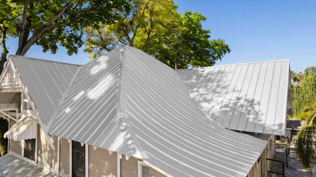 Metal roof replacement on a historic building in Tampa, FL by Primmer Roofing